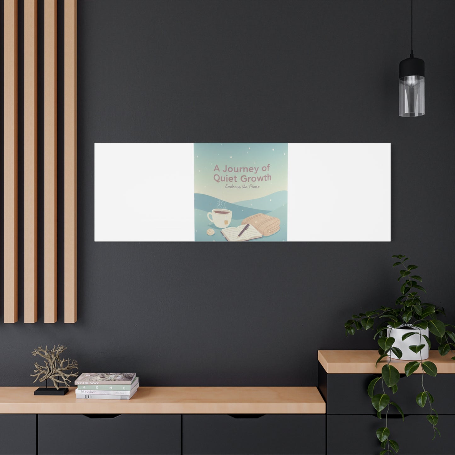 A Journey of Quiet Growth Canvas | mindful goals poster, habit tracker graphic