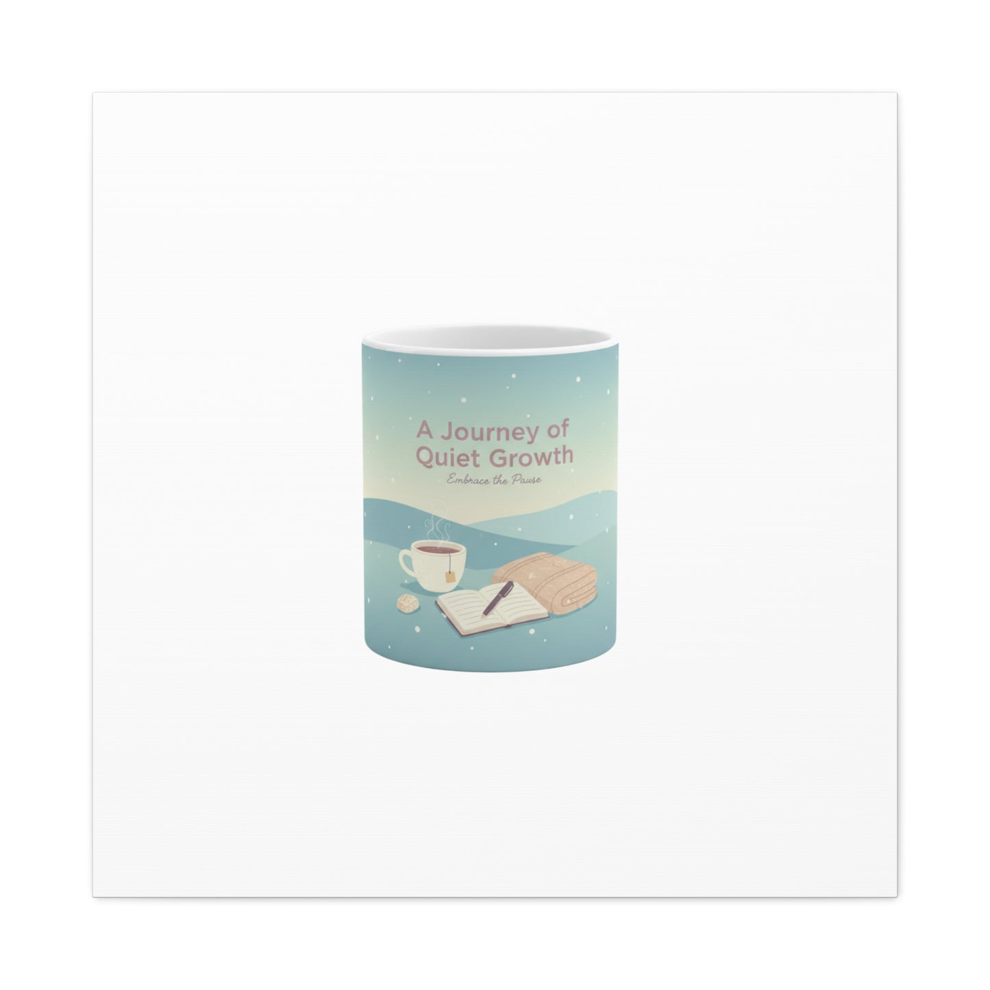 A Journey of Quiet Growth Canvas | mindful goals poster, habit tracker graphic