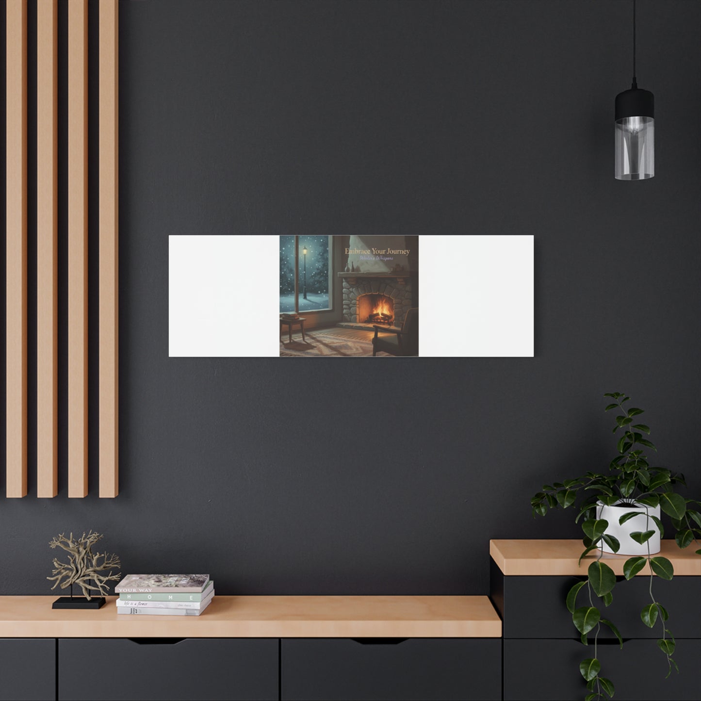 Calm Motivation Poster | Matte Canvas Stretched, 1.25" | Winter Quiet Progress