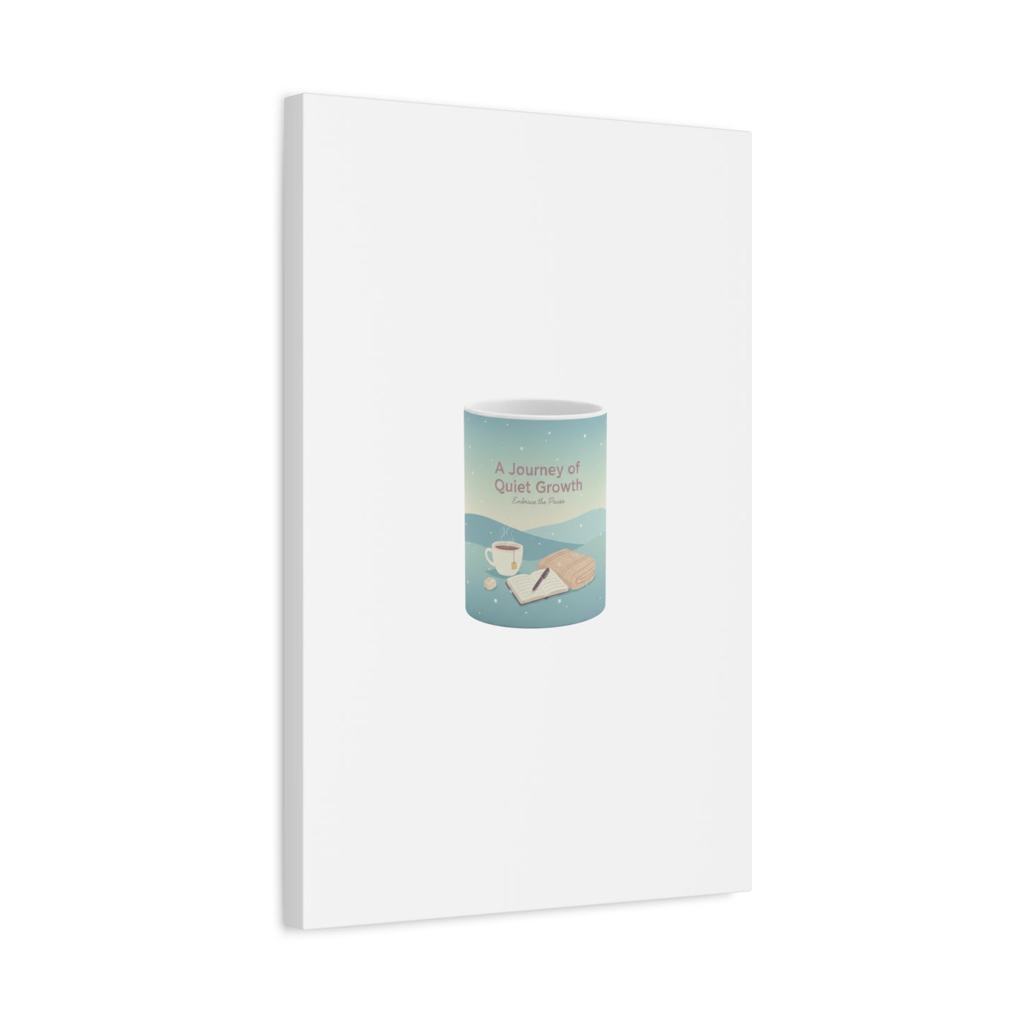 A Journey of Quiet Growth Canvas | mindful goals poster, habit tracker graphic