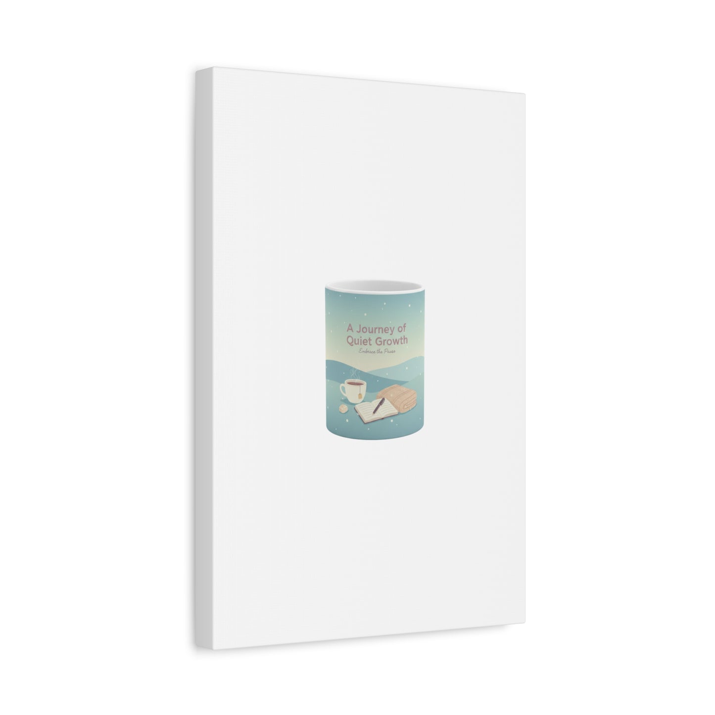 A Journey of Quiet Growth Canvas | mindful goals poster, habit tracker graphic