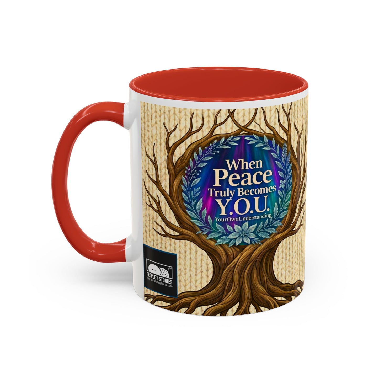 Peace Tree Coffee Mug — "When Peace Truly Becomes Y.O.U." Inspirational Accent Mug