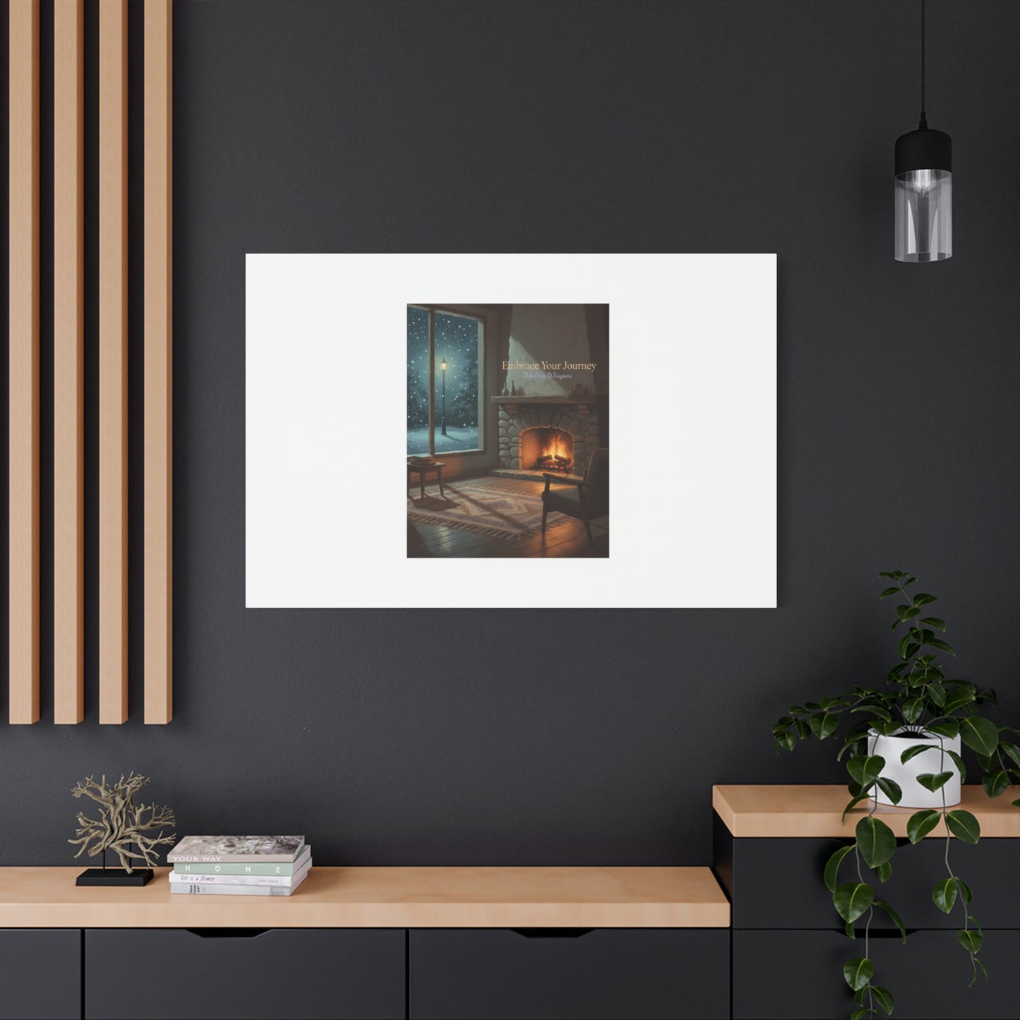 Calm Motivation Poster | Matte Canvas Stretched, 1.25" | Winter Quiet Progress