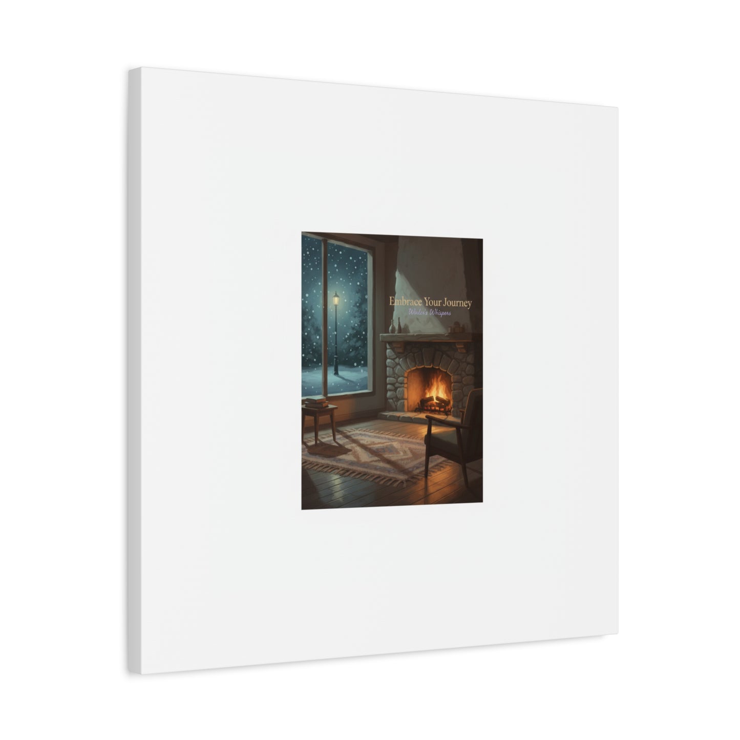 Calm Motivation Poster | Matte Canvas Stretched, 1.25" | Winter Quiet Progress