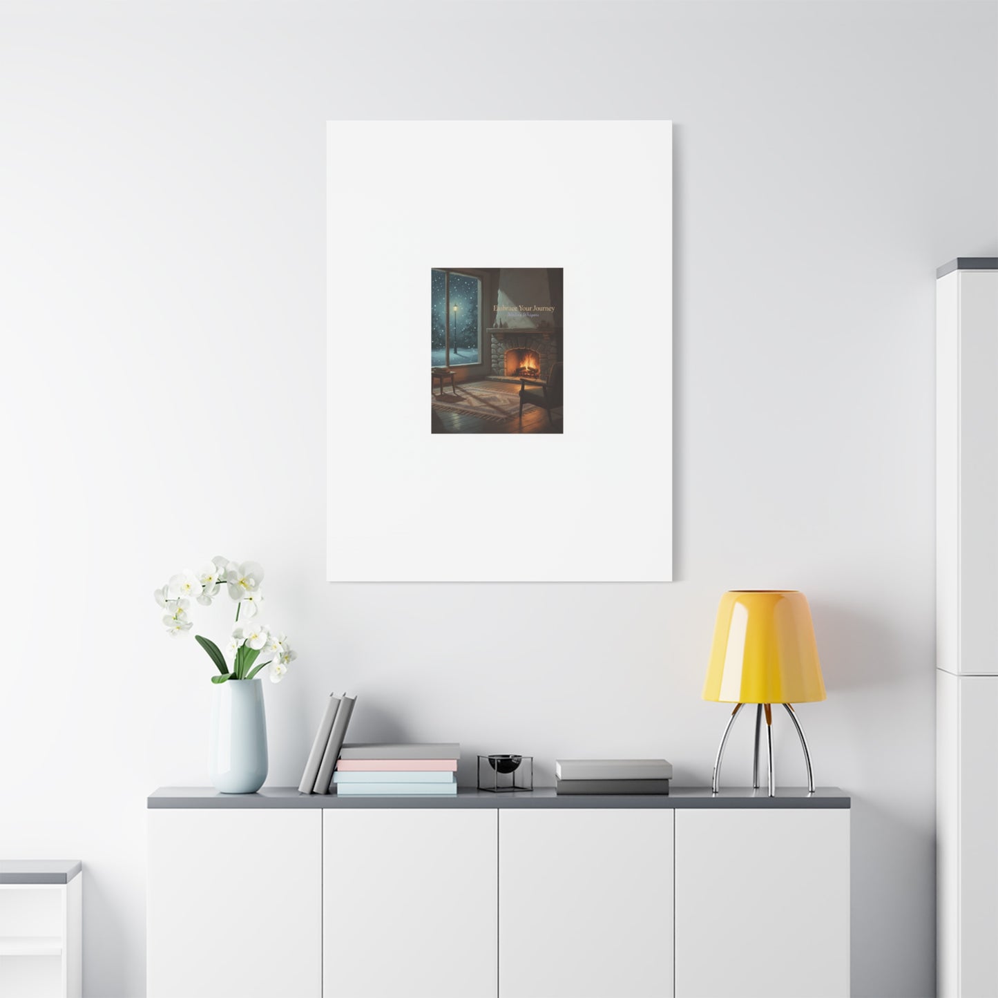 Calm Motivation Poster | Matte Canvas Stretched, 1.25" | Winter Quiet Progress