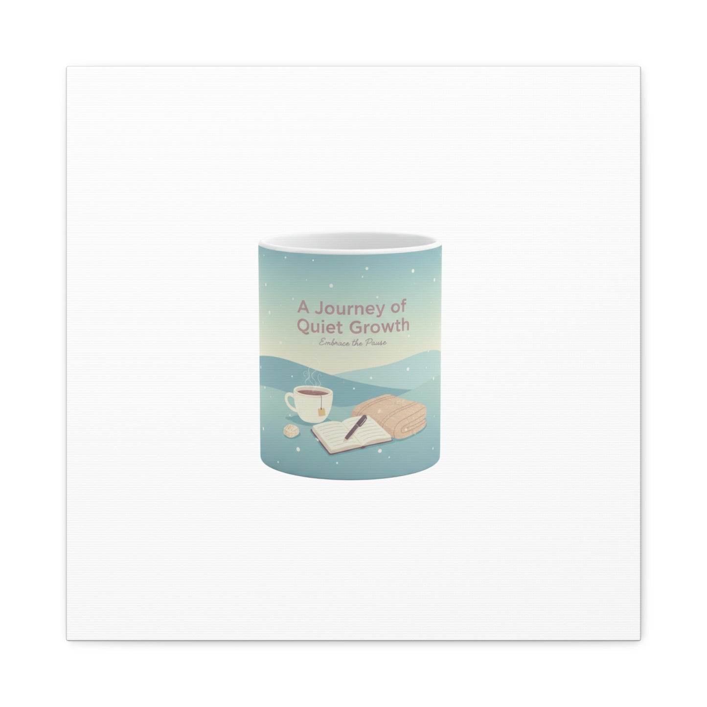 A Journey of Quiet Growth Canvas | mindful goals poster, habit tracker graphic