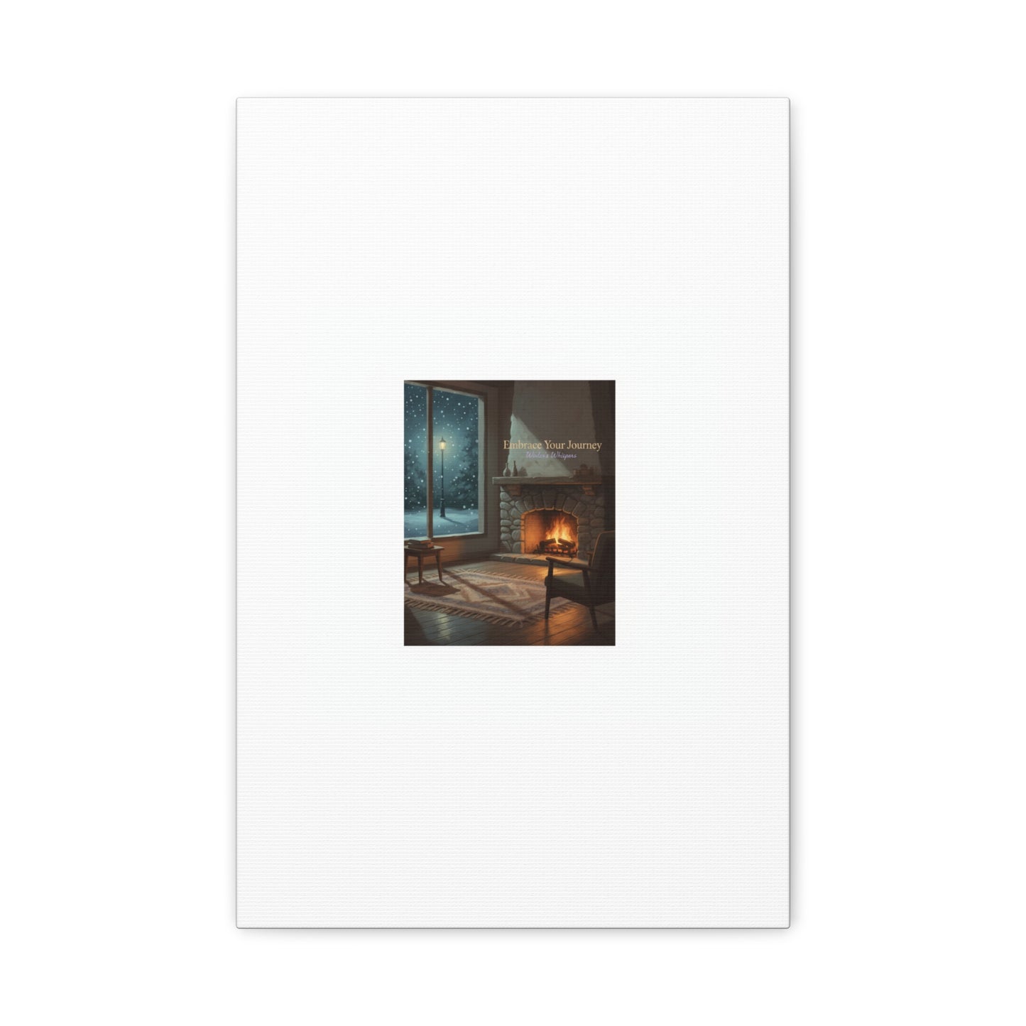 Calm Motivation Poster | Matte Canvas Stretched, 1.25" | Winter Quiet Progress