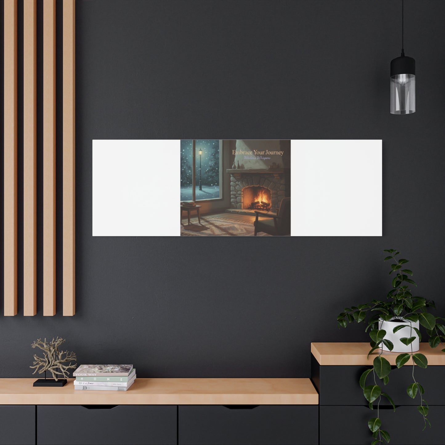 Calm Motivation Poster | Matte Canvas Stretched, 1.25" | Winter Quiet Progress