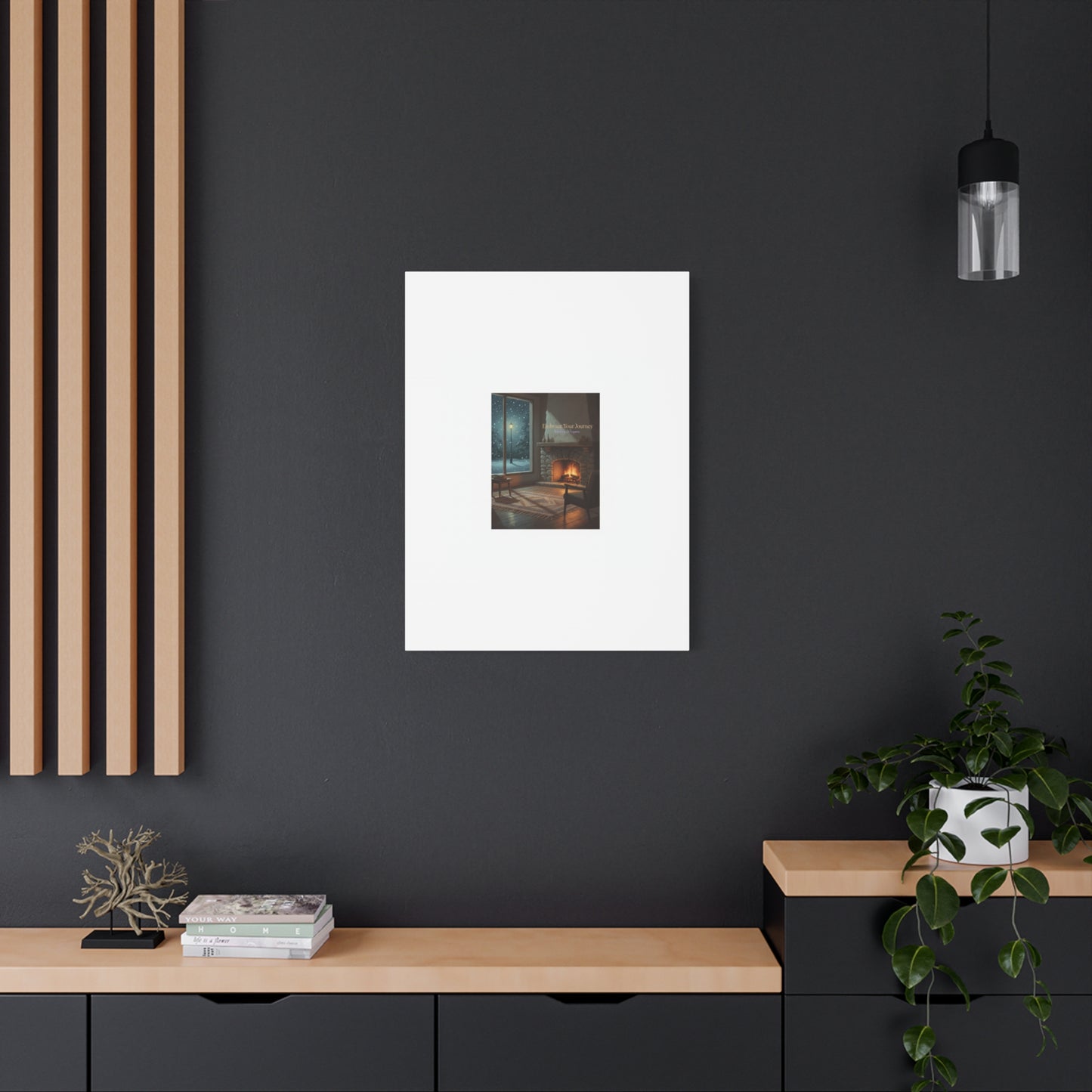 Calm Motivation Poster | Matte Canvas Stretched, 1.25" | Winter Quiet Progress