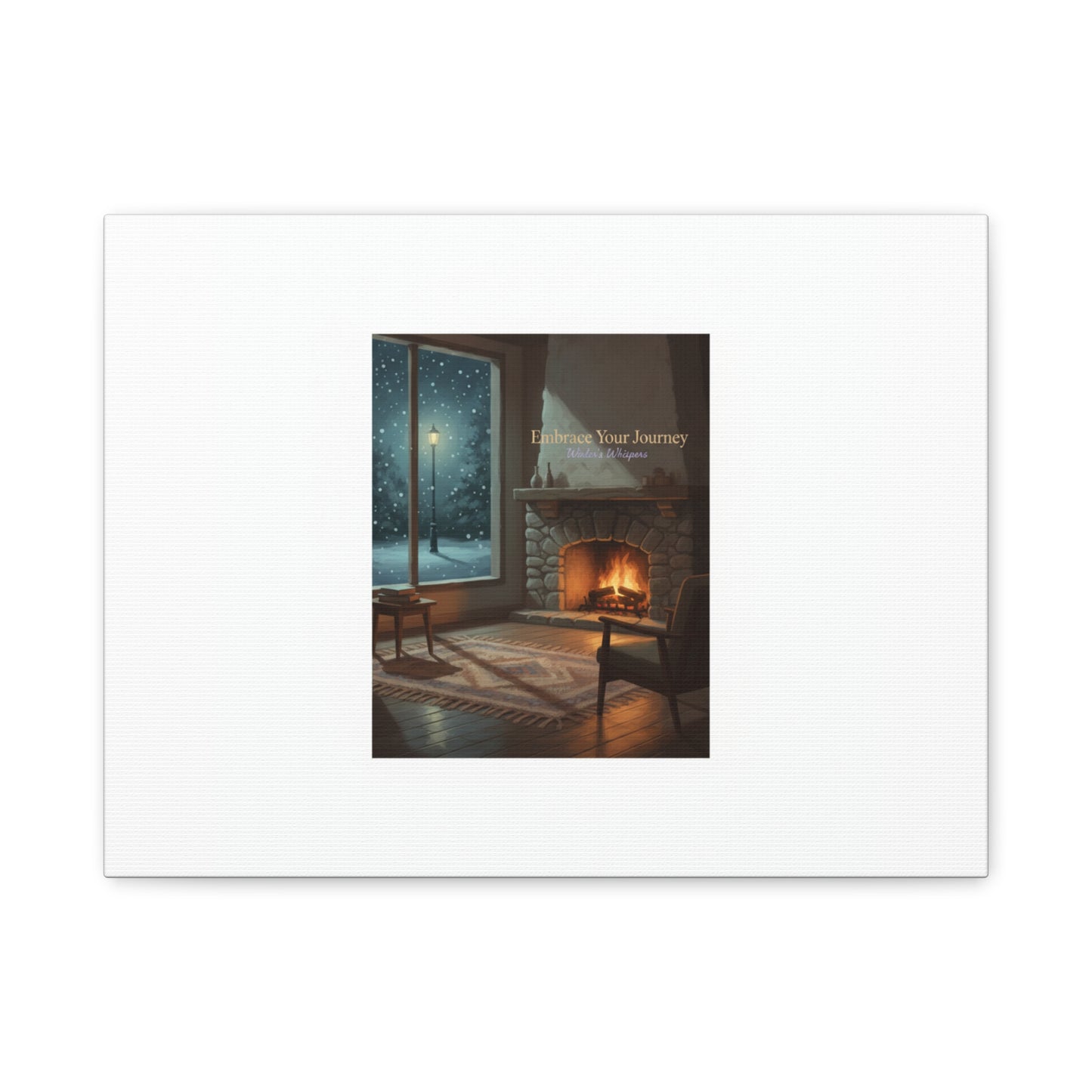 Calm Motivation Poster | Matte Canvas Stretched, 1.25" | Winter Quiet Progress