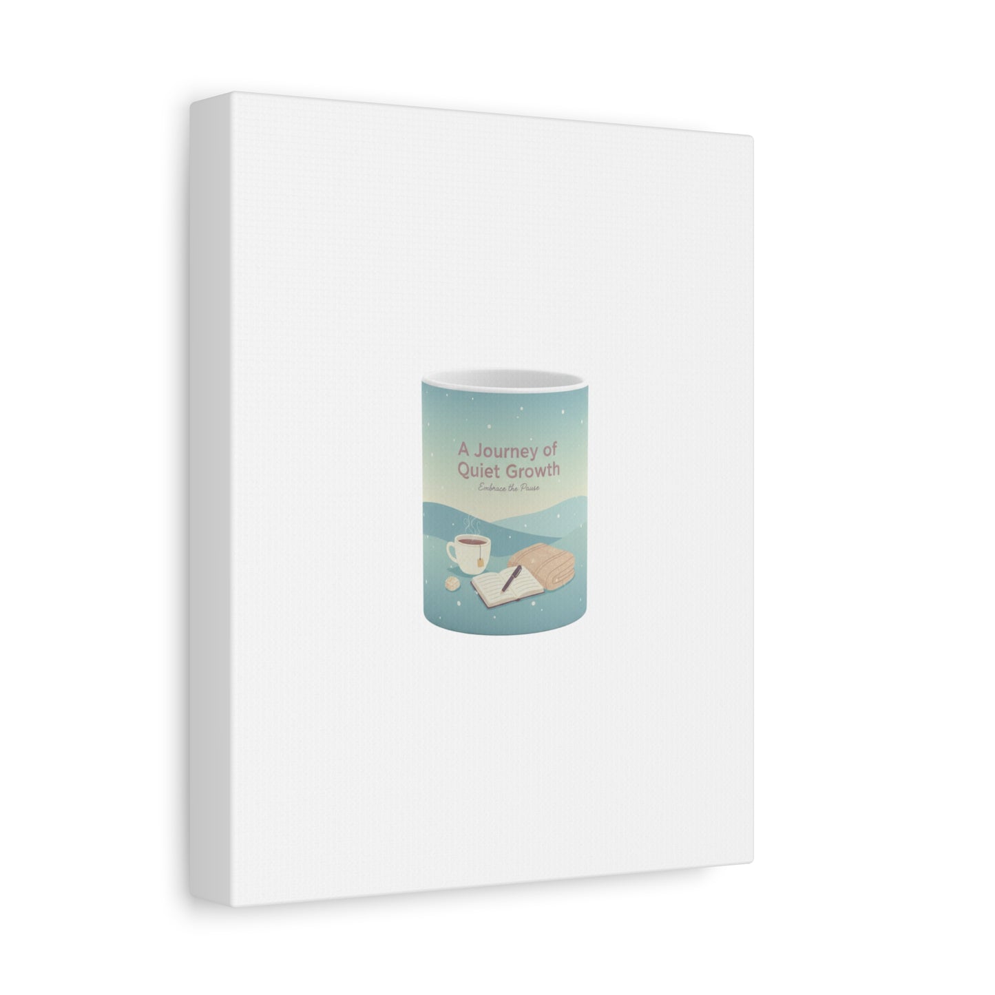 A Journey of Quiet Growth Canvas | mindful goals poster, habit tracker graphic