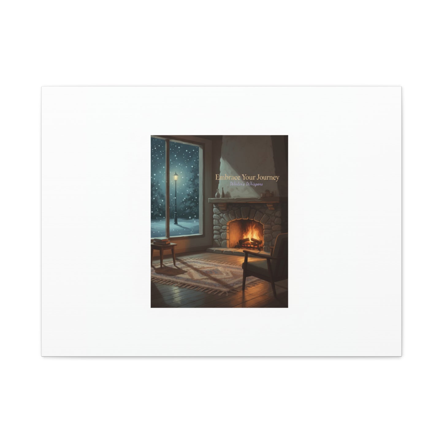 Calm Motivation Poster | Matte Canvas Stretched, 1.25" | Winter Quiet Progress
