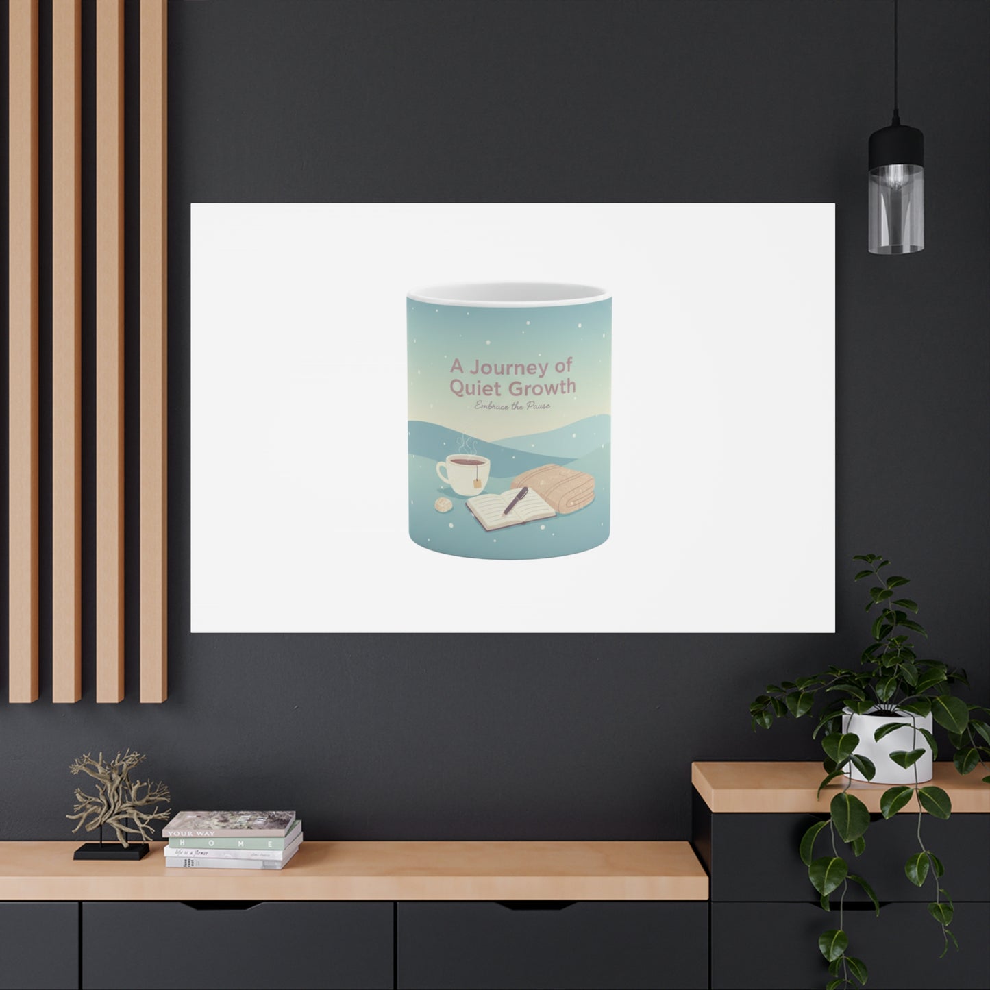 A Journey of Quiet Growth Canvas | mindful goals poster, habit tracker graphic