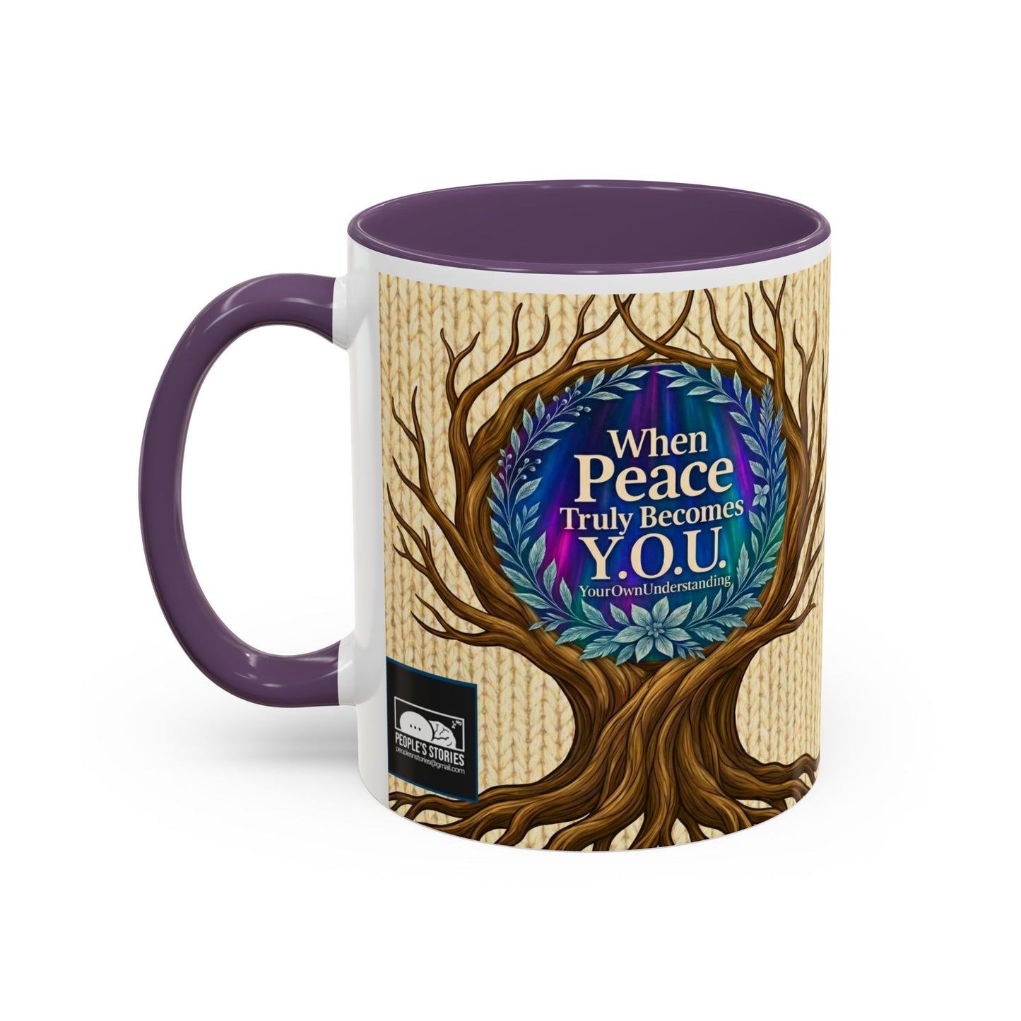 Peace Tree Coffee Mug — "When Peace Truly Becomes Y.O.U." Inspirational Accent Mug