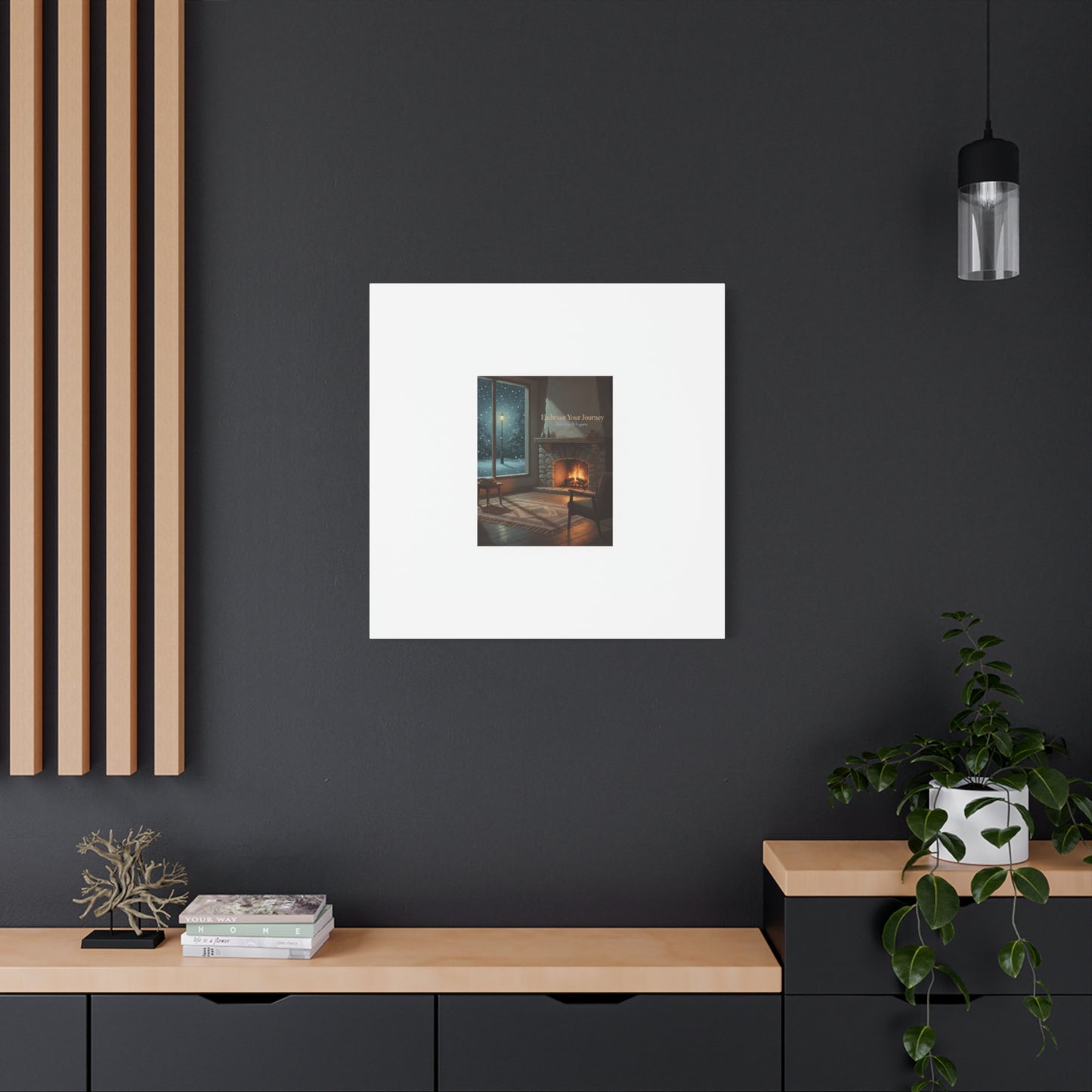 Calm Motivation Poster | Matte Canvas Stretched, 1.25" | Winter Quiet Progress