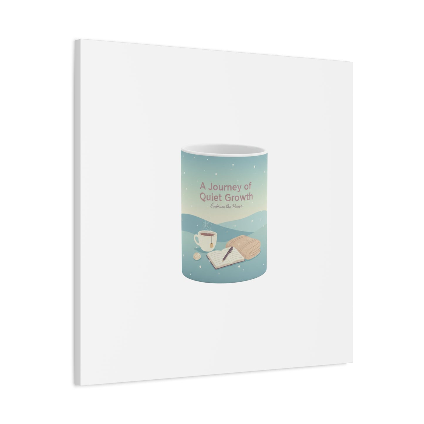 A Journey of Quiet Growth Canvas | mindful goals poster, habit tracker graphic