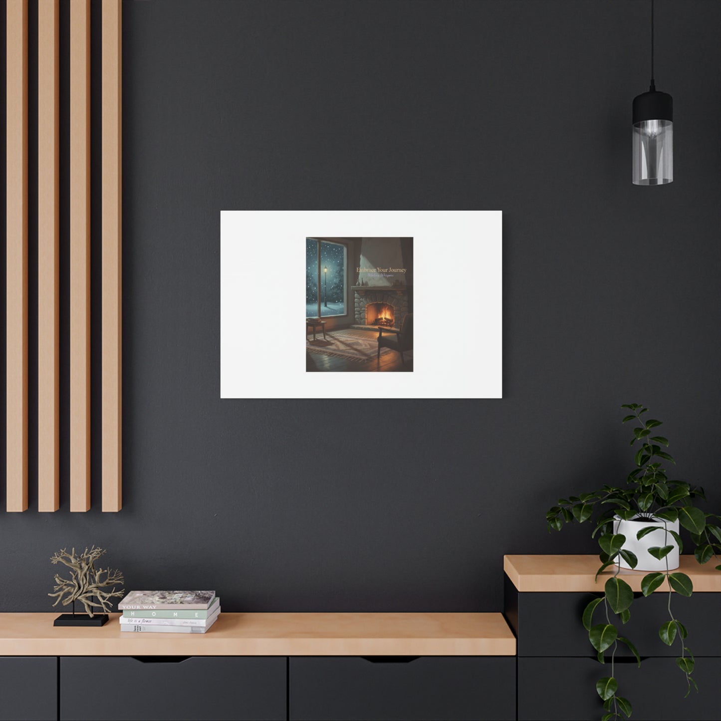 Calm Motivation Poster | Matte Canvas Stretched, 1.25" | Winter Quiet Progress
