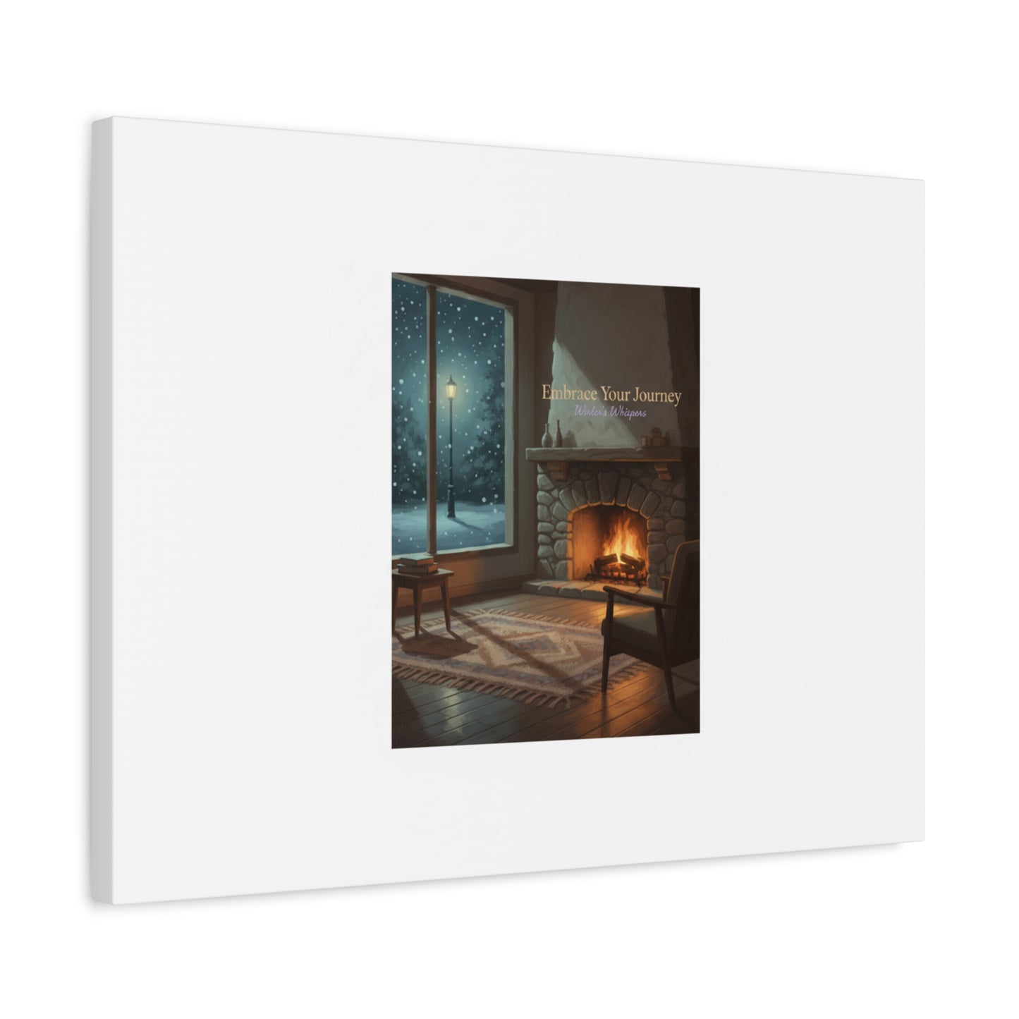 Calm Motivation Poster | Matte Canvas Stretched, 1.25" | Winter Quiet Progress