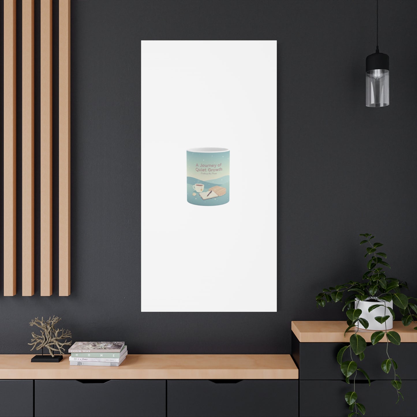 A Journey of Quiet Growth Canvas | mindful goals poster, habit tracker graphic