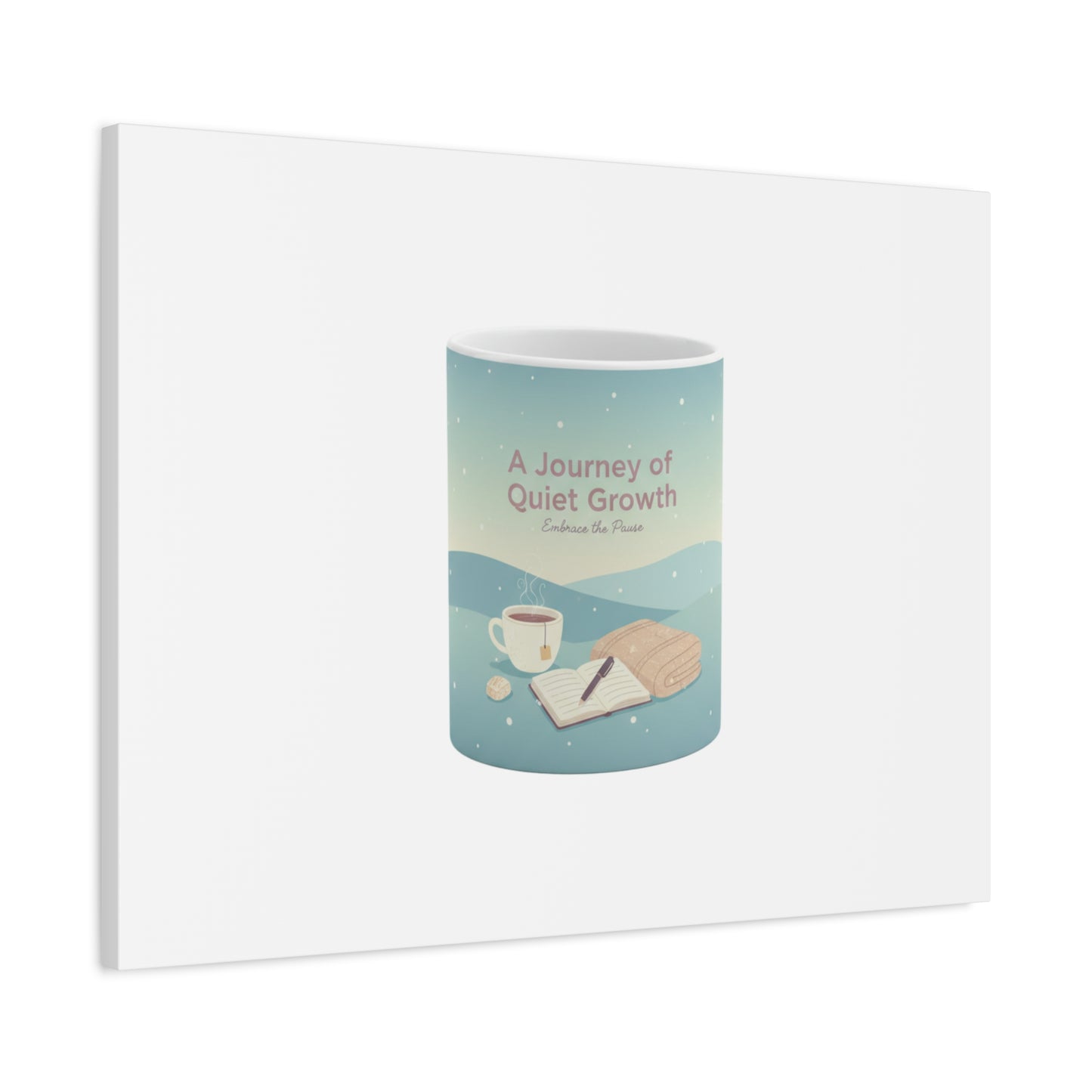 A Journey of Quiet Growth Canvas | mindful goals poster, habit tracker graphic