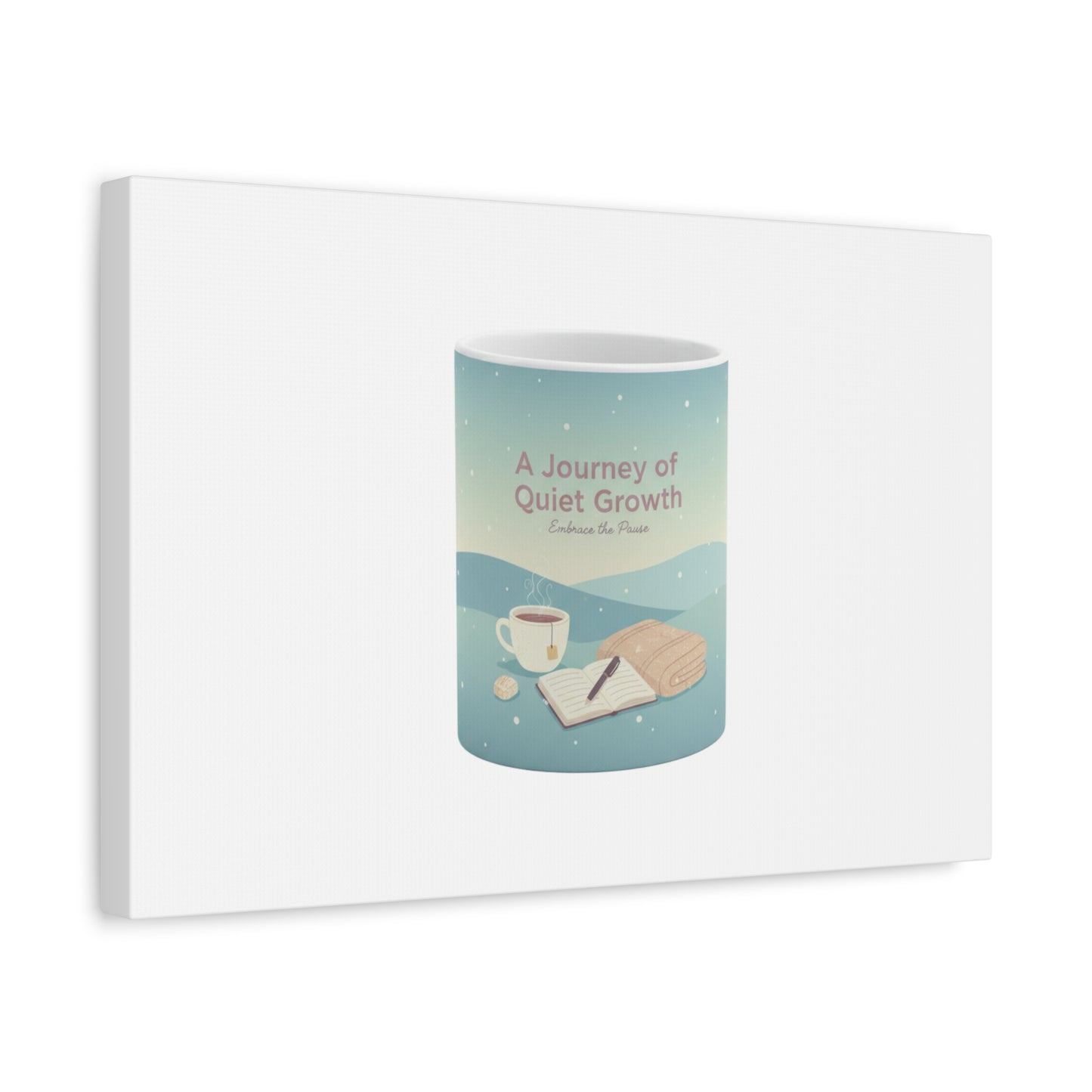 A Journey of Quiet Growth Canvas | mindful goals poster, habit tracker graphic