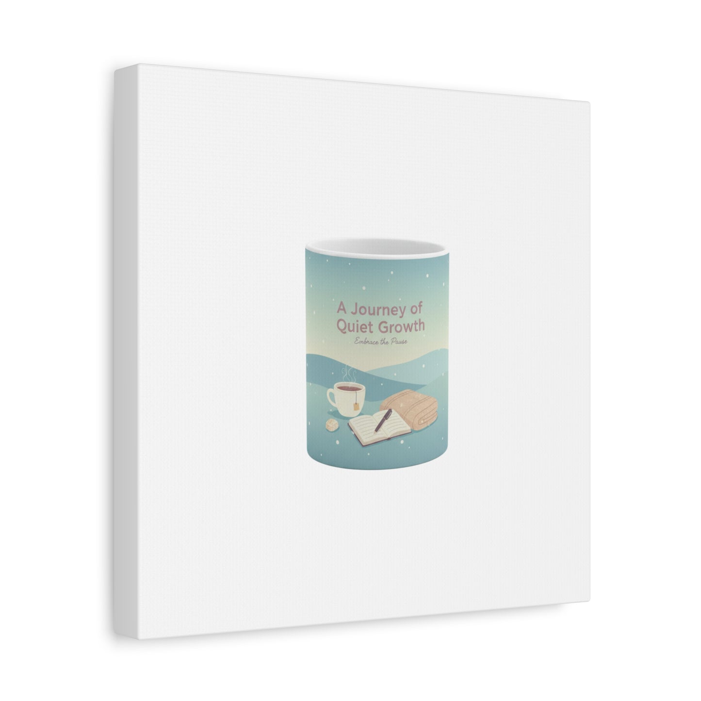 A Journey of Quiet Growth Canvas | mindful goals poster, habit tracker graphic