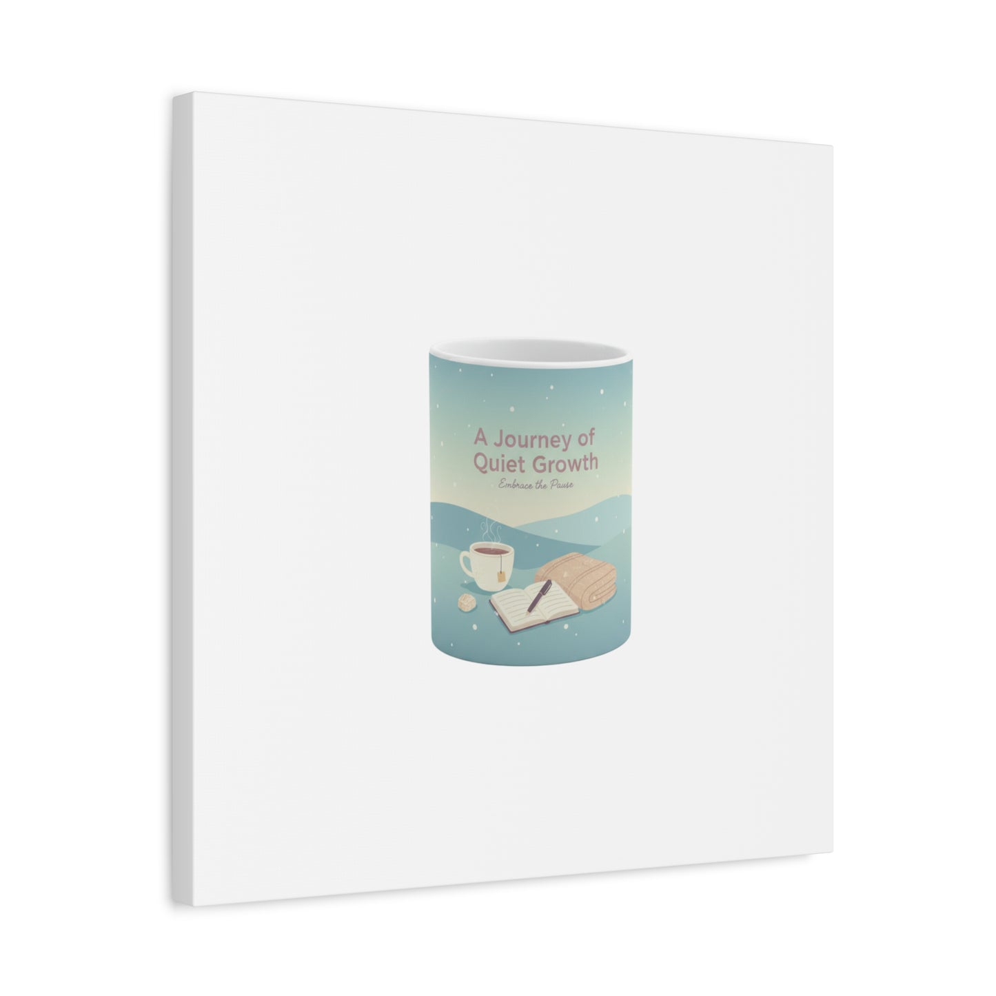 A Journey of Quiet Growth Canvas | mindful goals poster, habit tracker graphic