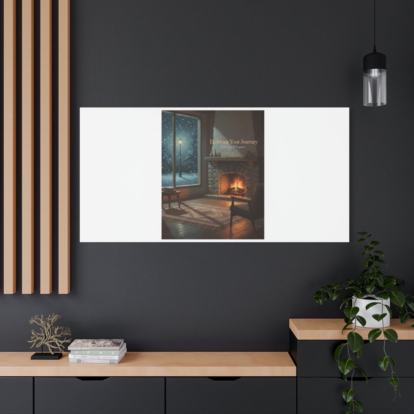 Calm Motivation Poster | Matte Canvas Stretched, 1.25" | Winter Quiet Progress