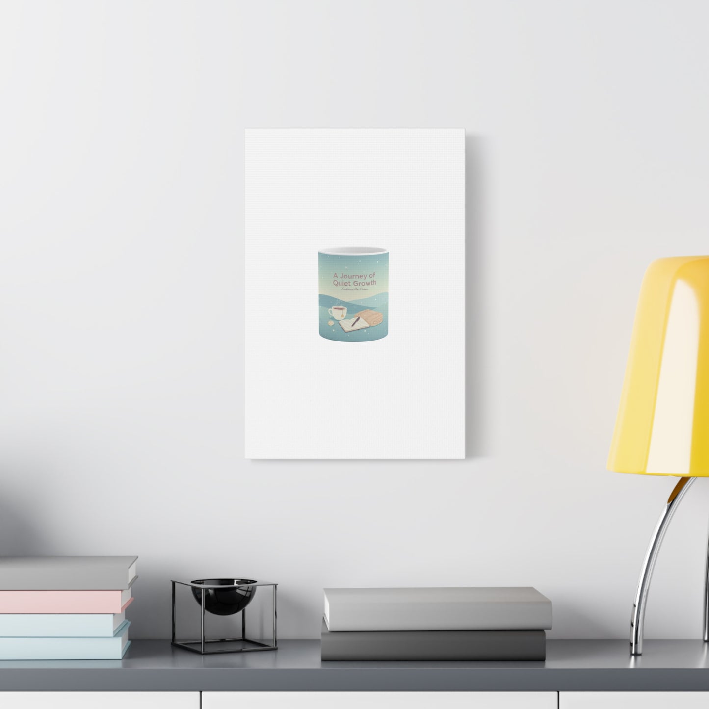 A Journey of Quiet Growth Canvas | mindful goals poster, habit tracker graphic