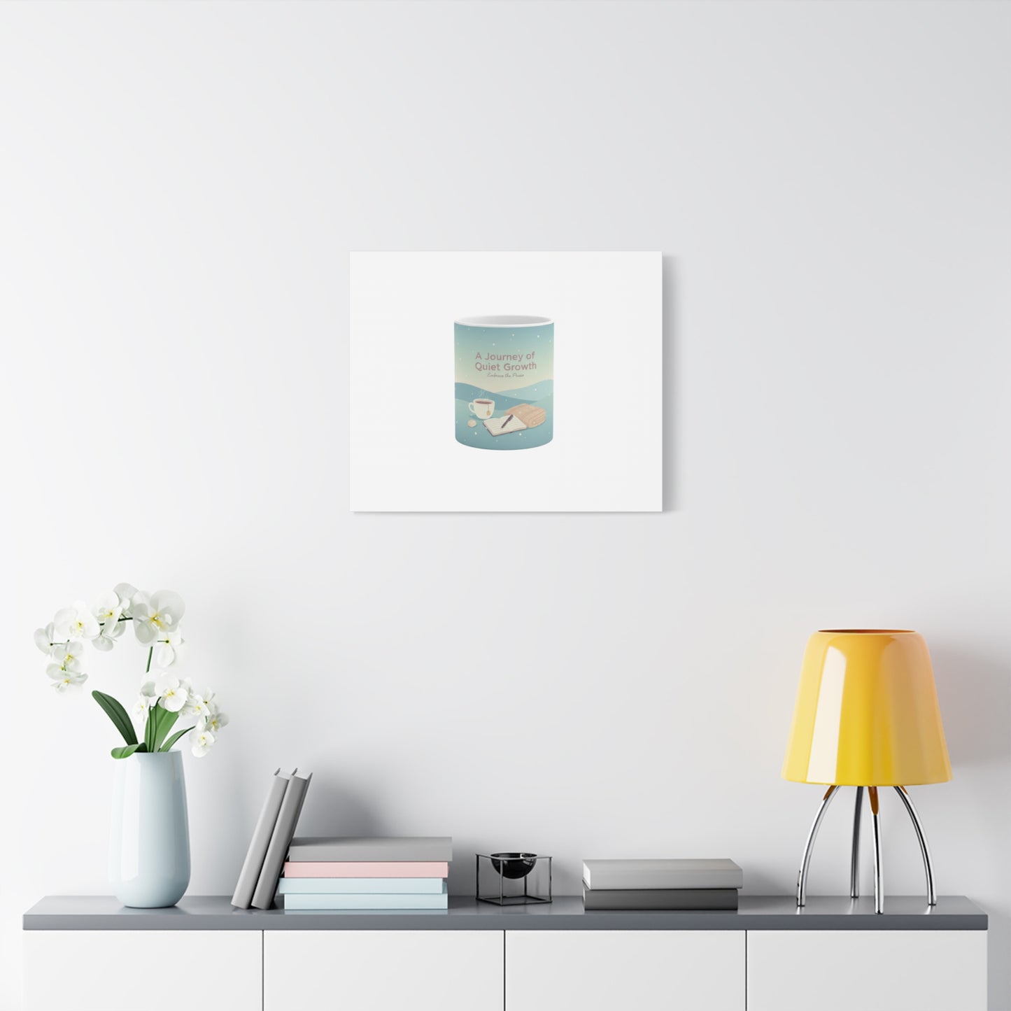 A Journey of Quiet Growth Canvas | mindful goals poster, habit tracker graphic