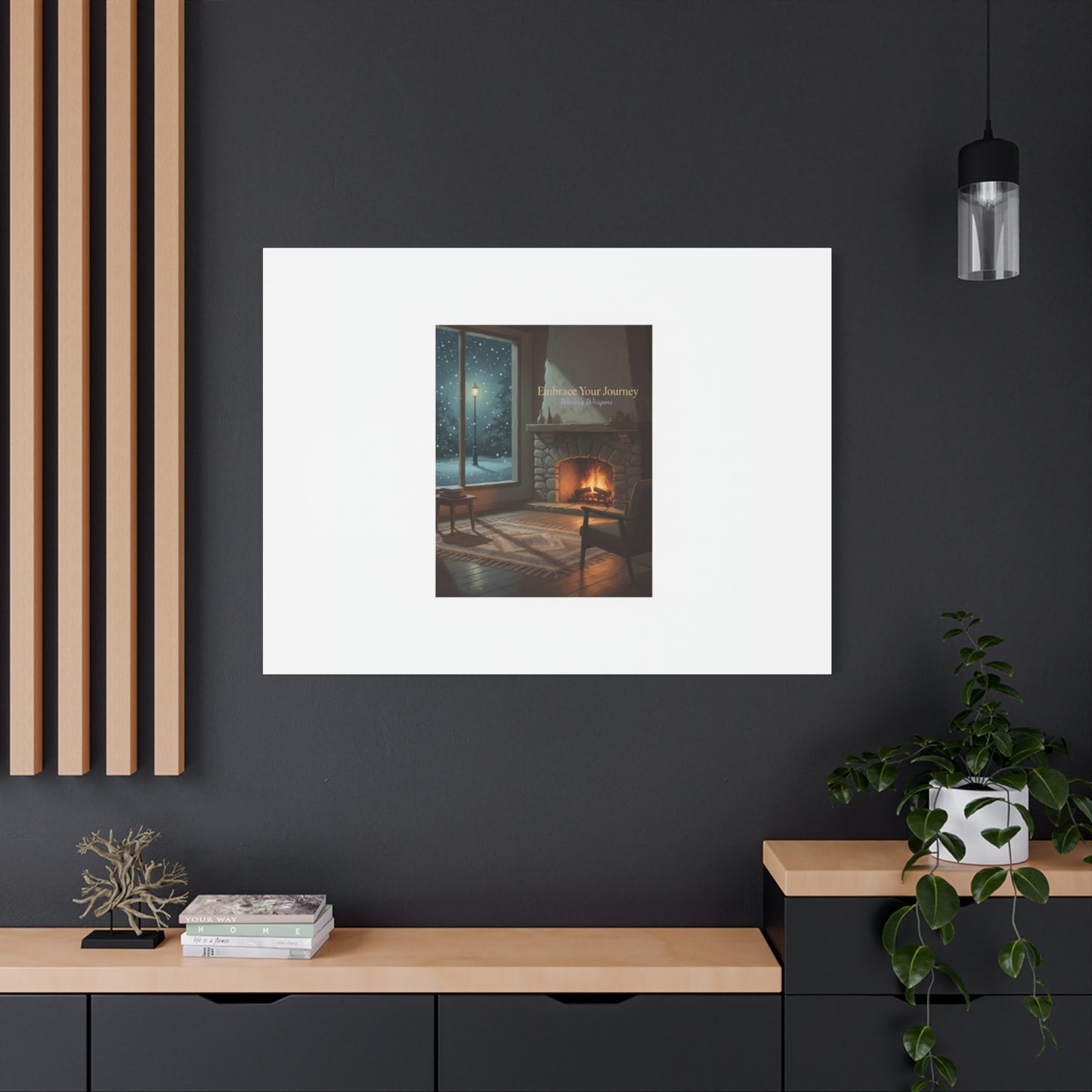 Calm Motivation Poster | Matte Canvas Stretched, 1.25" | Winter Quiet Progress