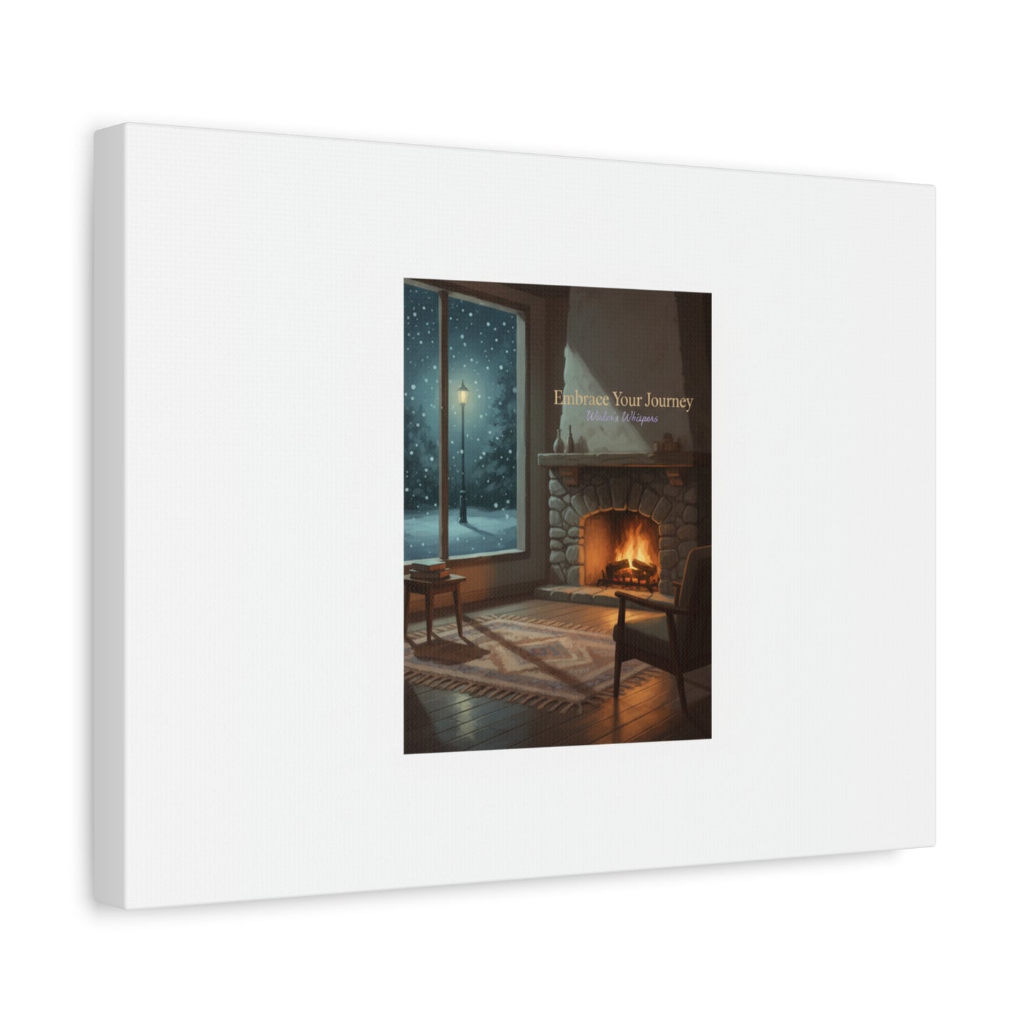 Calm Motivation Poster | Matte Canvas Stretched, 1.25" | Winter Quiet Progress
