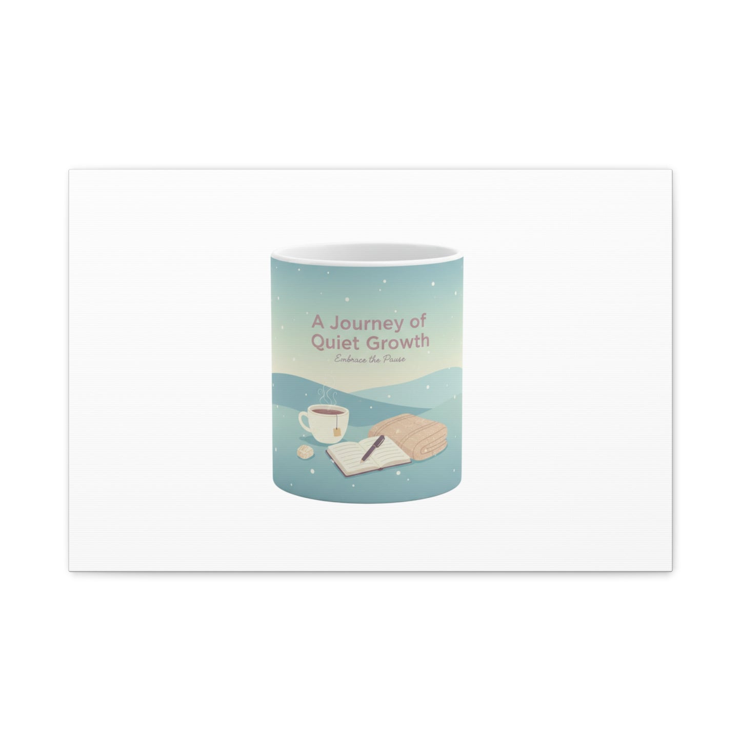 A Journey of Quiet Growth Canvas | mindful goals poster, habit tracker graphic