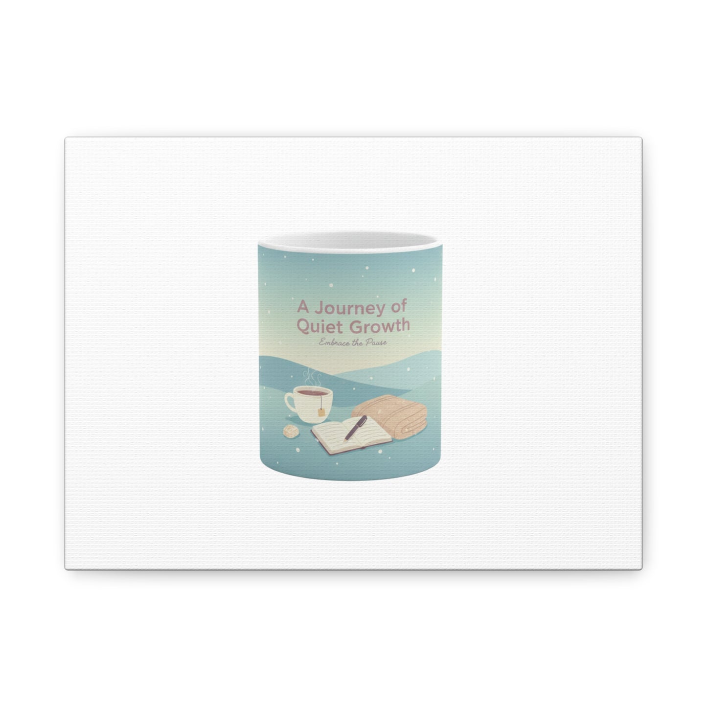A Journey of Quiet Growth Canvas | mindful goals poster, habit tracker graphic