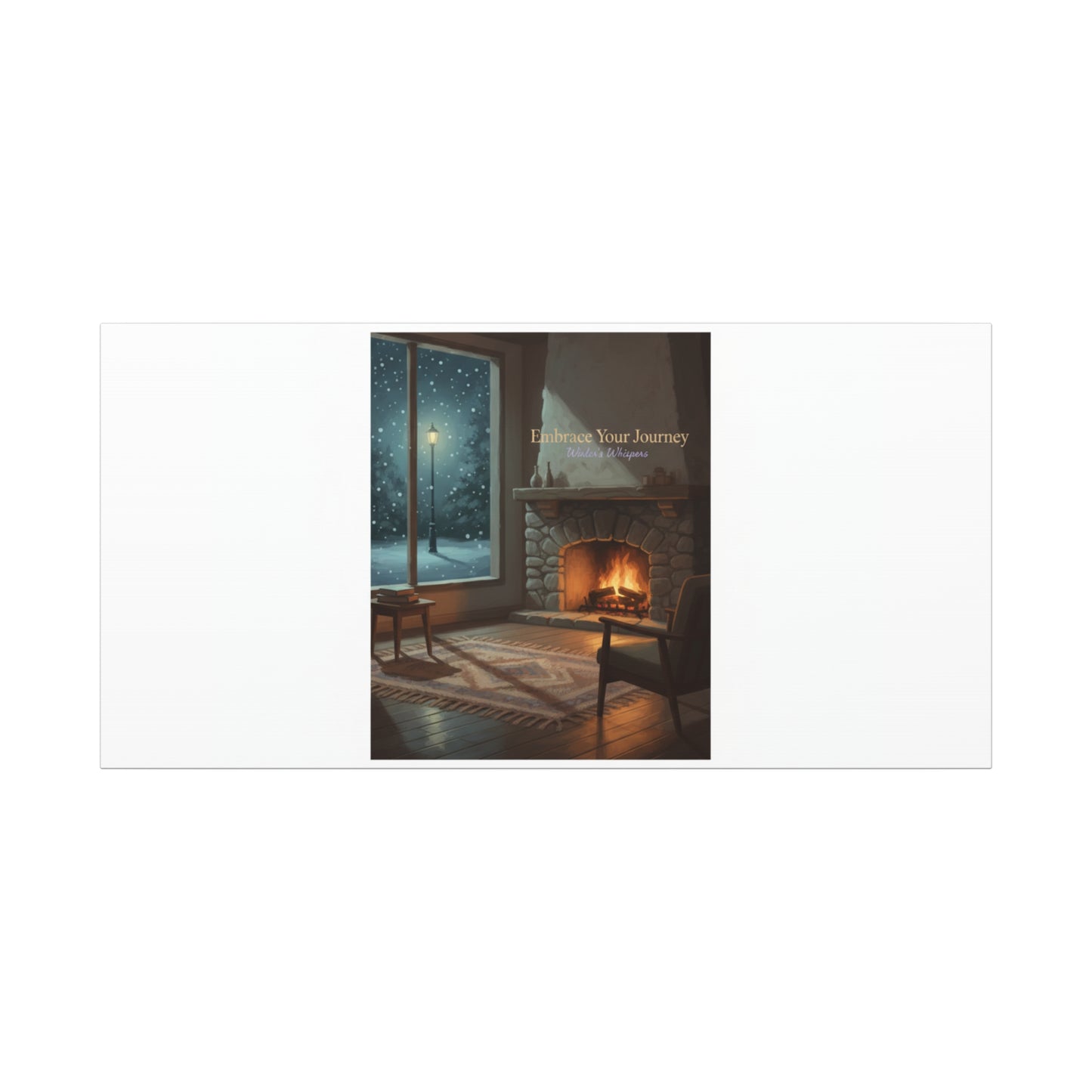 Calm Motivation Poster | Matte Canvas Stretched, 1.25" | Winter Quiet Progress