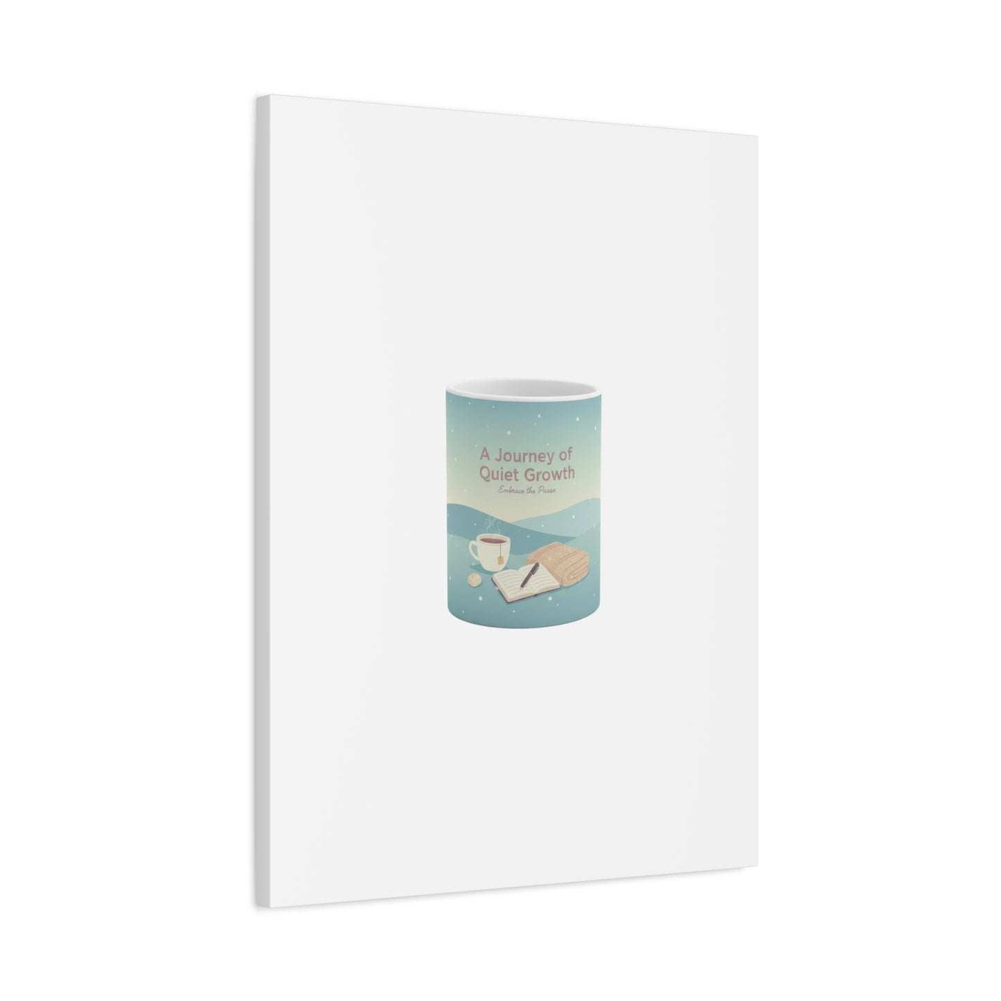 A Journey of Quiet Growth Canvas | mindful goals poster, habit tracker graphic