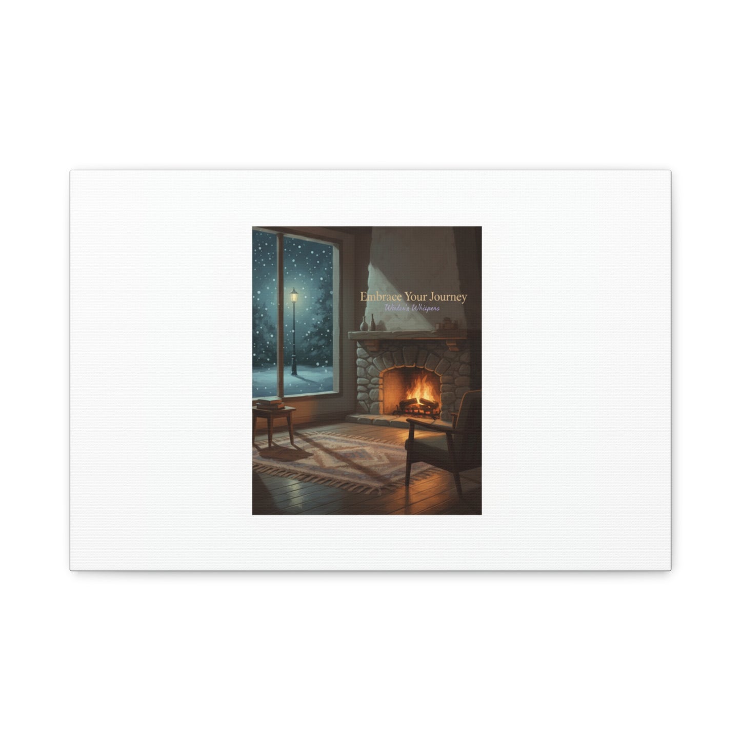 Calm Motivation Poster | Matte Canvas Stretched, 1.25" | Winter Quiet Progress