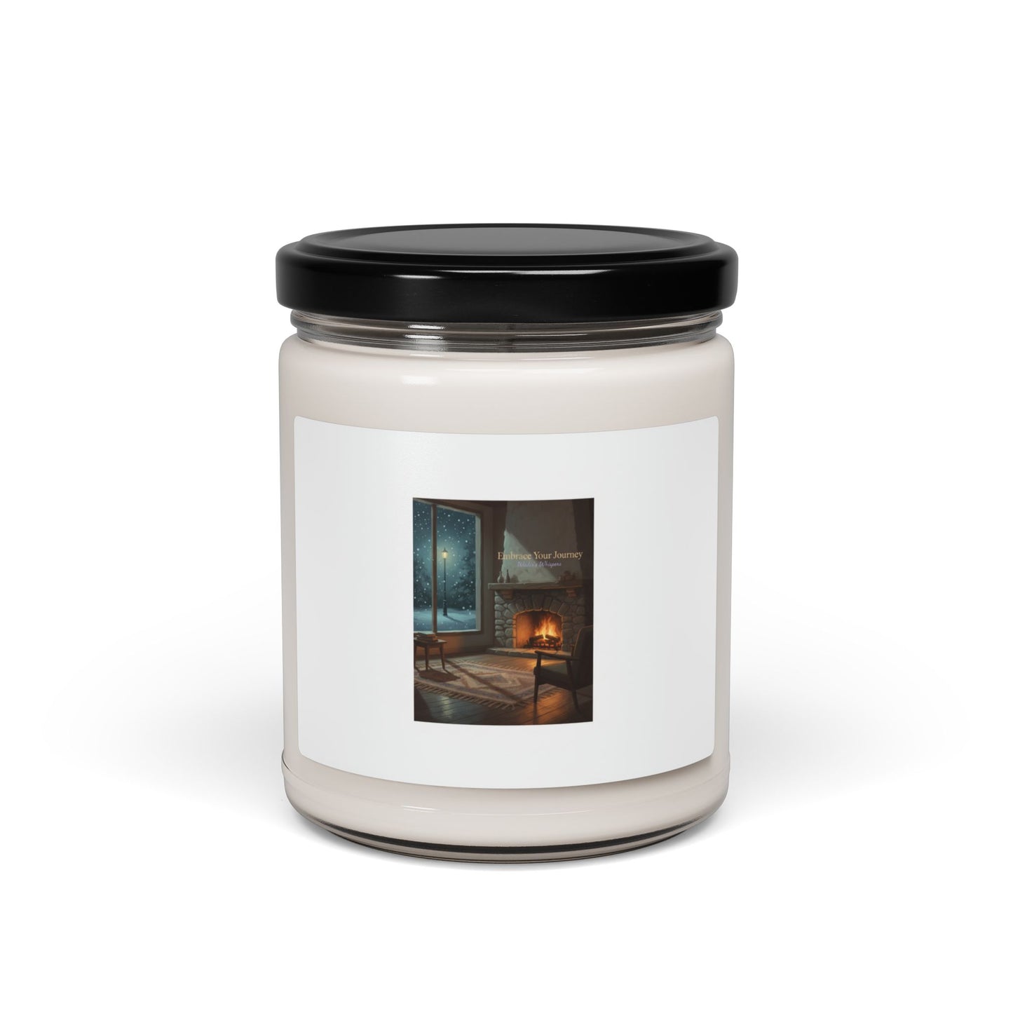 Cozy Hearth Scene Candle, Soy Jar Candle | Calm Motivation, Quiet Progress