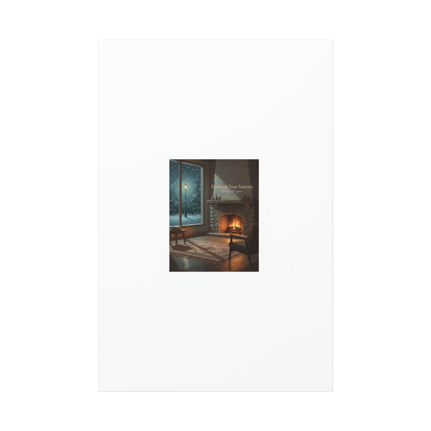 Calm Motivation Poster | Matte Canvas Stretched, 1.25" | Winter Quiet Progress