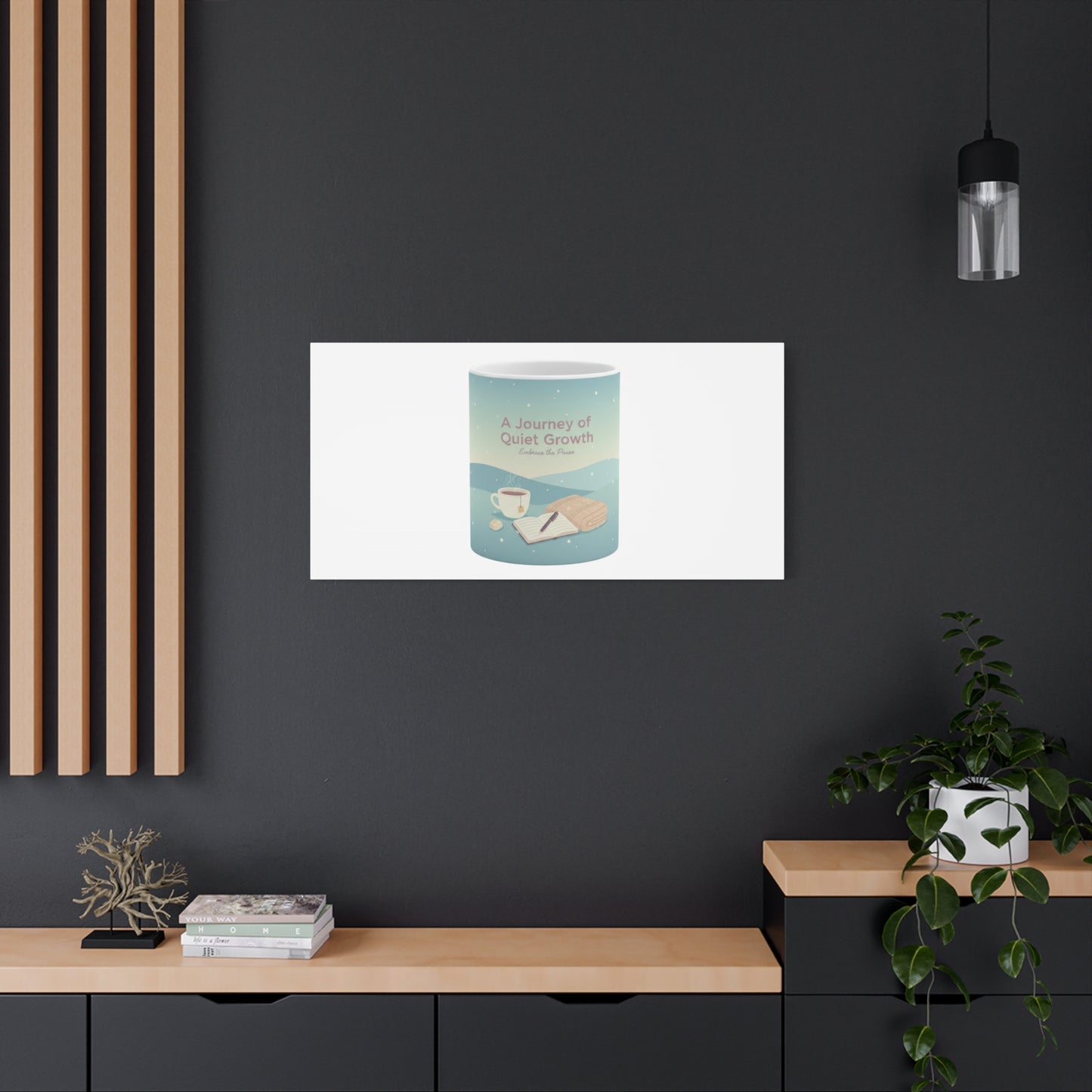 A Journey of Quiet Growth Canvas | mindful goals poster, habit tracker graphic