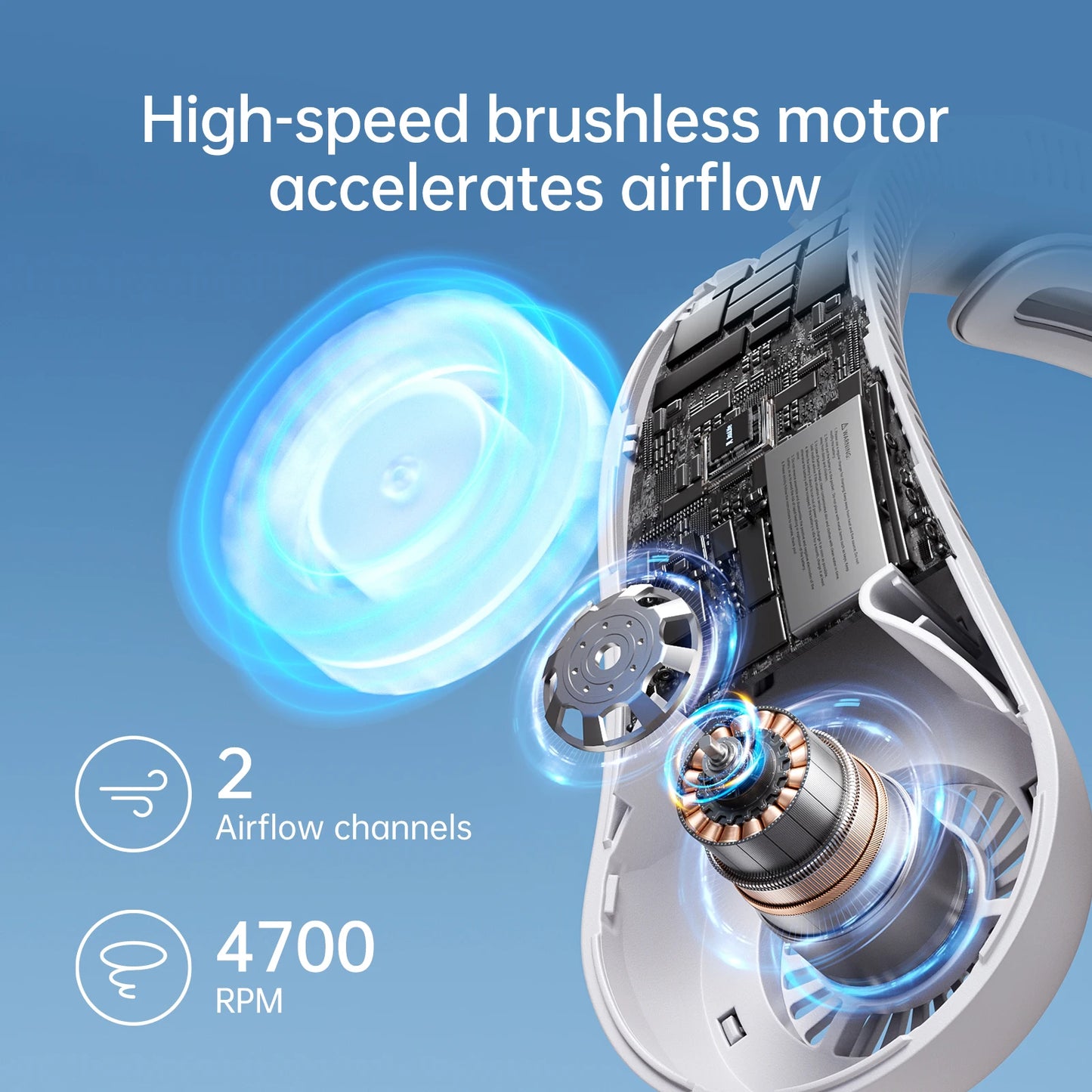 Hands-Free Cooling Neck Fan